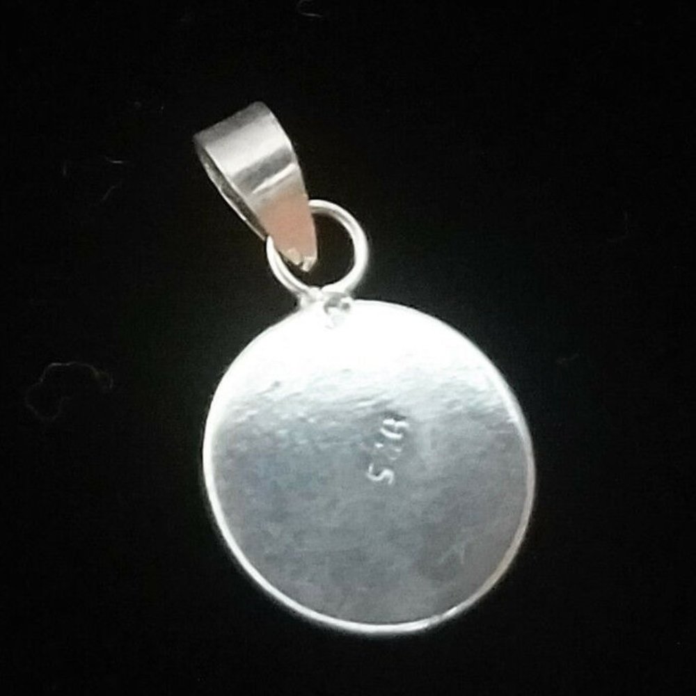 STERLING SILVER 925 Skeleton new black white pendant - Picture 4 of 6